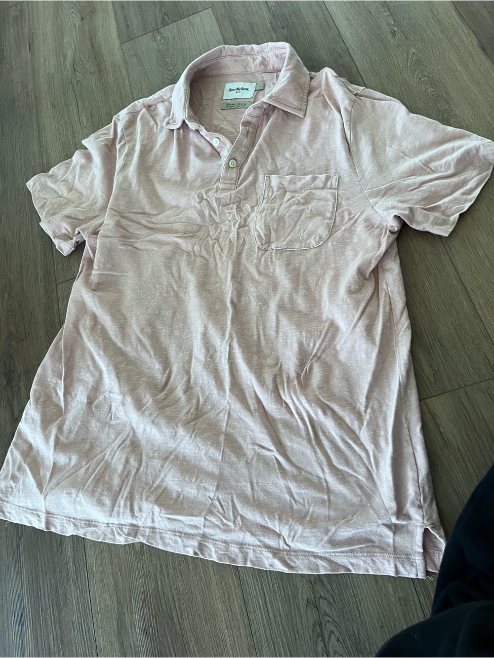 🕸️ (10 for $10) Goodfellow & Co Light Pink Short-Sleeve Polo with Pocket